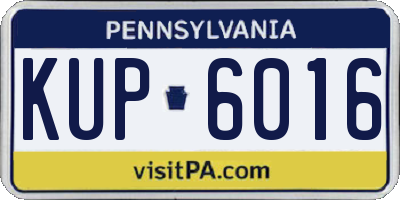 PA license plate KUP6016