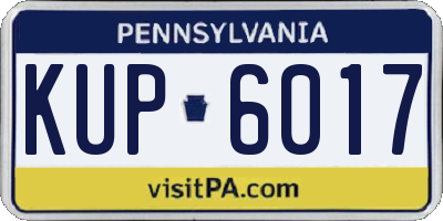 PA license plate KUP6017