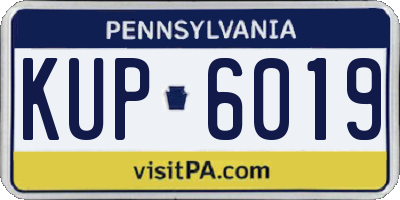 PA license plate KUP6019