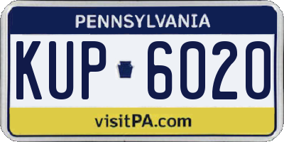 PA license plate KUP6020