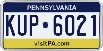 PA license plate KUP6021