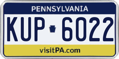 PA license plate KUP6022