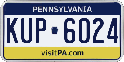 PA license plate KUP6024