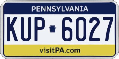 PA license plate KUP6027