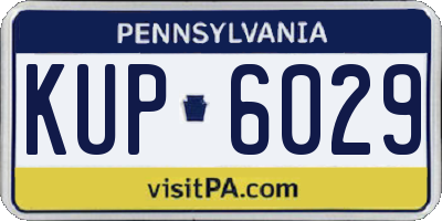PA license plate KUP6029