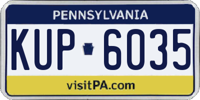 PA license plate KUP6035