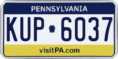 PA license plate KUP6037