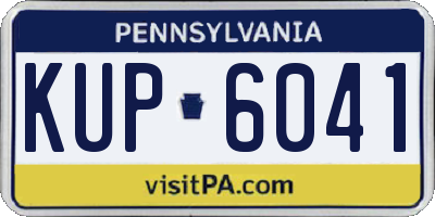 PA license plate KUP6041