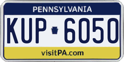 PA license plate KUP6050