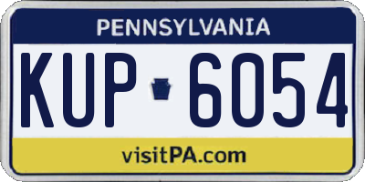 PA license plate KUP6054
