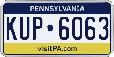 PA license plate KUP6063