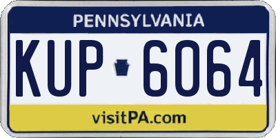 PA license plate KUP6064