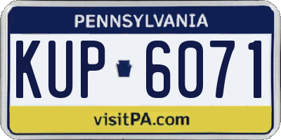 PA license plate KUP6071