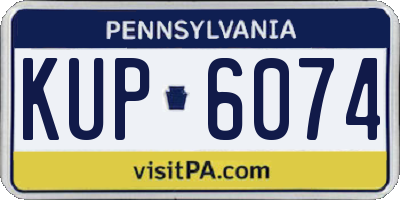 PA license plate KUP6074