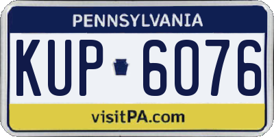 PA license plate KUP6076
