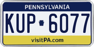 PA license plate KUP6077