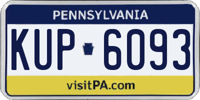 PA license plate KUP6093