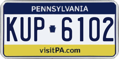 PA license plate KUP6102
