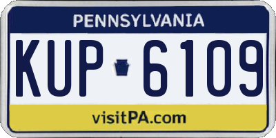PA license plate KUP6109