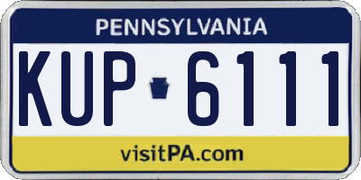 PA license plate KUP6111