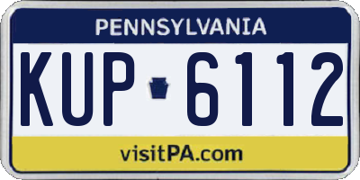 PA license plate KUP6112