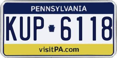 PA license plate KUP6118