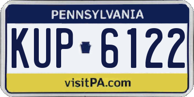 PA license plate KUP6122