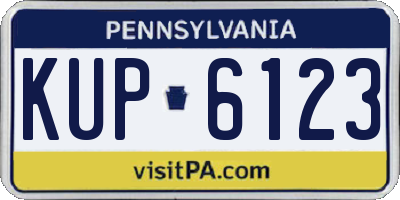 PA license plate KUP6123