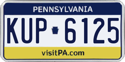 PA license plate KUP6125