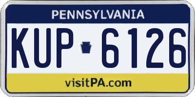 PA license plate KUP6126