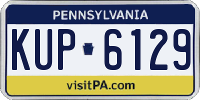 PA license plate KUP6129