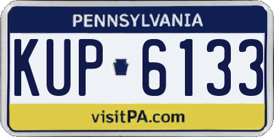 PA license plate KUP6133
