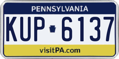 PA license plate KUP6137