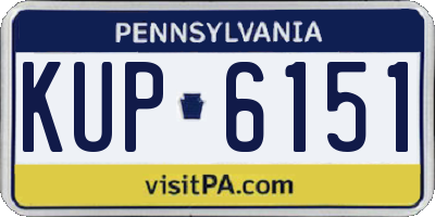 PA license plate KUP6151