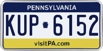 PA license plate KUP6152