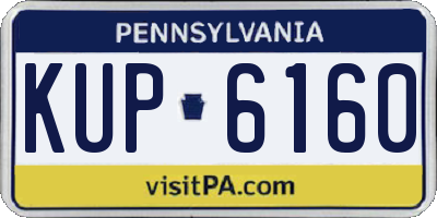 PA license plate KUP6160