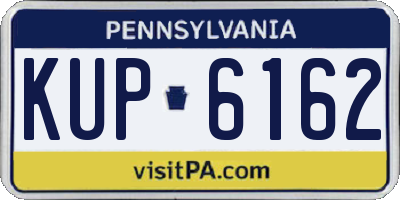PA license plate KUP6162