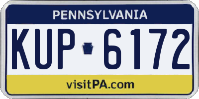 PA license plate KUP6172