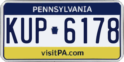 PA license plate KUP6178