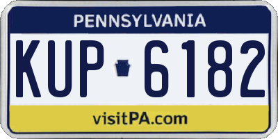 PA license plate KUP6182