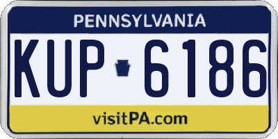 PA license plate KUP6186