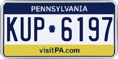 PA license plate KUP6197