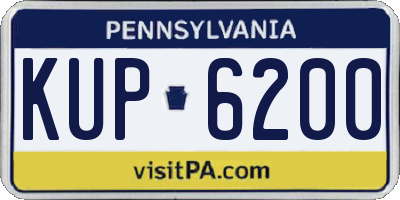 PA license plate KUP6200