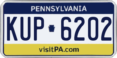 PA license plate KUP6202