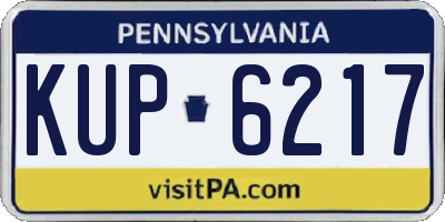 PA license plate KUP6217