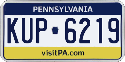 PA license plate KUP6219