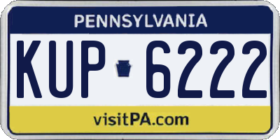 PA license plate KUP6222