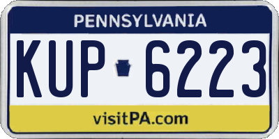 PA license plate KUP6223