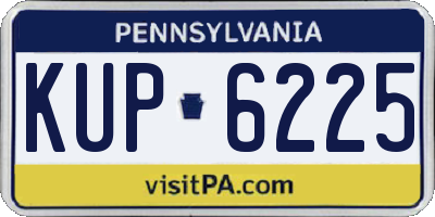 PA license plate KUP6225
