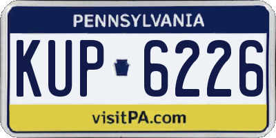 PA license plate KUP6226